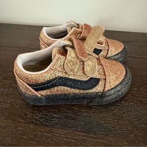 Glittery Gold vans toddler shoes